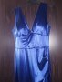 Сатенена рокля ,турско синйо,дълга, снимка 1 - Детски рокли и поли - 42656267