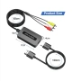 RCA към HDMI конвертор, 720P/1080P, комплект с RCA и HDMI кабели, 920x40x14 мм, черен, снимка 2