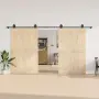 vidaXL Комплект механизъм за плъзгаща врата, 400 см, стомана, черен, снимка 3