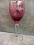 Гравирани чаши цветно стъкло за вино 6 бр., снимка 5
