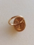Дамски златен пръстен 14к с инкрустирана коралова камея, снимка 6