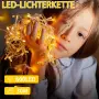 Светещ гирлянд за вътрешна и външна употреба – 600 LED диода, 30 метра, топла бяла светлина, снимка 2
