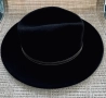 Черна вълнена шапка FEDORA - класическа, 100% вълна, 59 размер, снимка 13