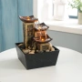 3-степенен фонтан за релаксация на маса, камък, осветен, 6,7 x 6,7 x 8,9 инча, снимка 8