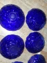 Синьо стъкло 6 бр. купучки/ на ягоди/, снимка 13