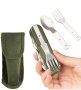 Джобен нож с прибори за хранене 7в1 преносим комплект кальо за колан, снимка 1 - Ножове - 41770524