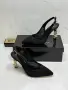 Yves Saint Laurent Елегантни Черни Дамски Обувки С Ток И Кристали Код SEM-377, снимка 2