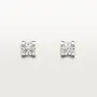 CARTIER C de Cartier White Gold Stud Diamond Дамски Обеци, снимка 3