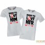 Tениски за влюбени Свети Валентин Born To Love Him Her, снимка 4