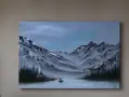 Картина “Зима в планината”, маслени бои 50/70, снимка 2