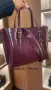 Чанта Coach Mollie Tote croc-embossed leather Dark Wine/Merlot, снимка 5