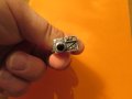 Старинен красив мъжки сребърен пръстен с черен оник  заслепяващи маркенази  сребро, снимка 2
