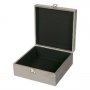 Кутия за съхранение, Дървена, облицована със сива кадифена тъкан, 24х24х10см, снимка 2