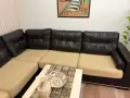 Диван кожа и плат НОВ, снимка 3