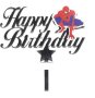Спайдърмен Spiderman клекнал Happy Birthday пластмасов топер украса табела за торта рожден ден, снимка 1 - Други - 41846573
