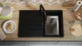 Черна кухненска мивка от гранит Копенхаген 780х500 Top 50, снимка 9