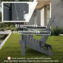 Сгъваем градински стол Adirondack от HDPE с поставка за чаша, снимка 7