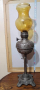Стара газена лампа с красиви орнаменти, регулиране на височината , снимка 1 - Настолни лампи - 44782417