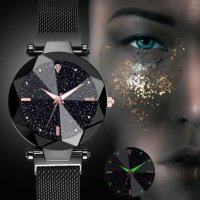 Луксозен дамски часовник „звездно небе“ тип гривна, снимка 4 - Дамски - 44233123