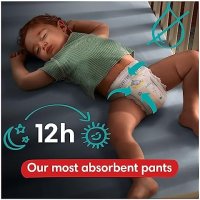 Нов Night Pampers Baby-Dry Nappy Pants размер 5 12 -17 кг памперс бебе 160 броя нощни, снимка 4 - Пелени, памперси - 42180994