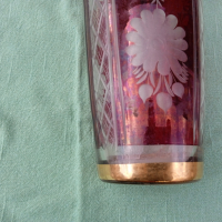 Стара стъклена ваза, снимка 2 - Вази - 36132261