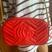 Дамска чанта Gucci (Marmont MATELASSÉ small Shoulder bag, снимка 3 - Чанти - 41450363