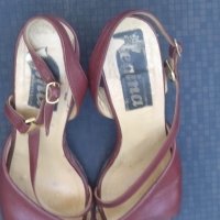 Дамски сандал вишнев на цвят №39, снимка 1 - Сандали - 41775134