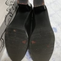 Дамски Кожени Токчета 👠 Квадратен Ток , снимка 7 - Дамски обувки на ток - 41385989