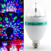 Въртяща се диско крушка Е27 лампа със светлинни ефекти, снимка 1 - Лед осветление - 41463875