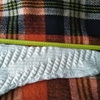 Бял мъжки пуловер от естествена мериносова вълна размер l, снимка 5 - Пуловери - 44456869