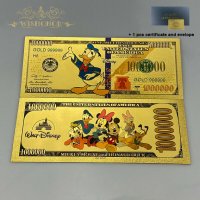 Сет 5 бр. Американски долар на Дисни - златно фолио, снимка 5 - Други ценни предмети - 36015430
