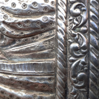 Голяма гръцка сребърна икона със сертификат, снимка 5 - Антикварни и старинни предмети - 36448444
