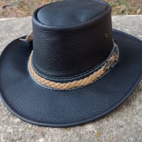 Каубойска шапка Естествена кожа Модел Лукс, снимка 1 - Шапки - 41883509
