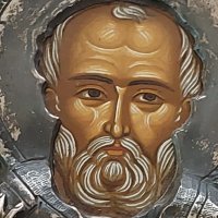 Сребърна икона Свети Николай Чудотворец/сребро 925/, снимка 4 - Икони - 38829136