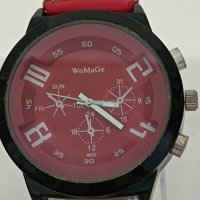 Красив Дамски  Часовник  с червена каишка , снимка 3 - Дамски - 44450964