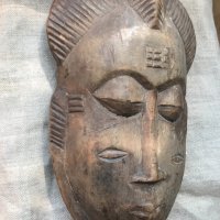 Стара африканска маска #2, снимка 2 - Антикварни и старинни предмети - 42343874