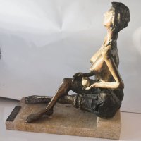 Масивна бронзова скулптура "Ева" Убавка Тончев, снимка 3 - Статуетки - 42557724