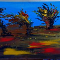 Авторска голяма картина "Дива есен", снимка 1 - Картини - 42431350