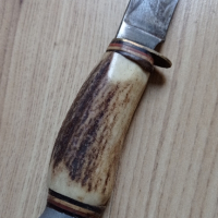 Стар нож Solingen Widdes с дръжка от рог, снимка 6 - Колекции - 44684215