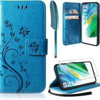 Нов флип калъф / кейс за телефон Samsung S21 FE Защита Самсунг + протектор, снимка 1 - Калъфи, кейсове - 35662867