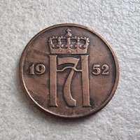 Монета. Норвегия. 5 оре . 1952 година., снимка 1 - Нумизматика и бонистика - 41772901