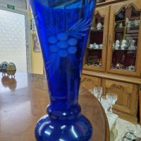 Прекрасна антикварна немска кристална ваза , снимка 3 - Антикварни и старинни предмети - 41419495