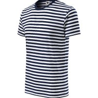 Нова мъжка моряшка тениска, тъмносиньо/бяло райе, снимка 3 - Тениски - 40643499