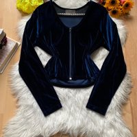 Блуза кадифе Орсай, снимка 1 - Блузи с дълъг ръкав и пуловери - 35983331