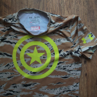 under armour captain america marvel - страхотна юношеска тениска, снимка 1 - Детски тениски и потници - 36261735