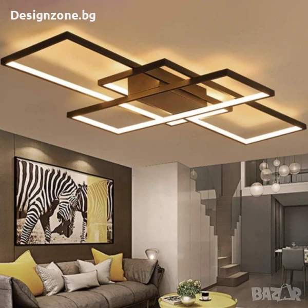 Дизайнерски LED плафон Triple, снимка 1
