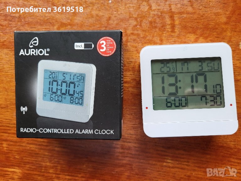 LCD будилник с радиоуправление, снимка 1