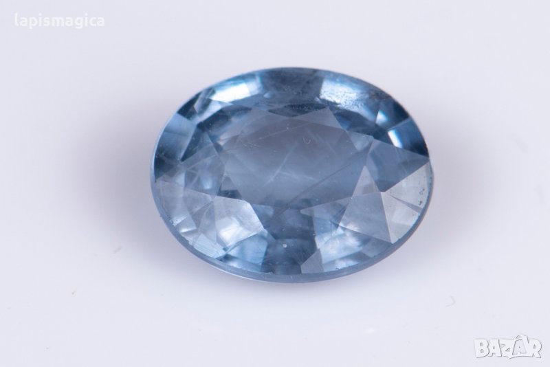 Син сапфир 0.64ct само нагряван овална шлифовка, снимка 1