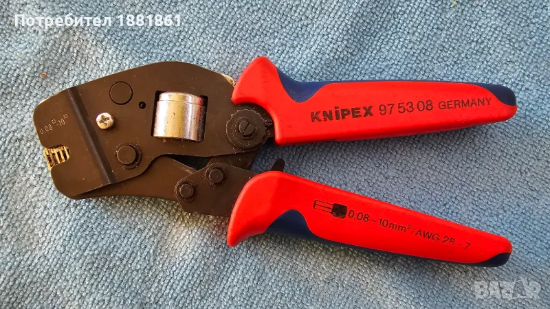 KNIPEX 97 53 08 Кримпващи клещи саморегулируеми 0.08-10мм2 кримп клещи, снимка 1