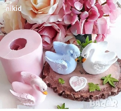 3D лебед силиконов молд форма калъп гипс декор поставка, снимка 1